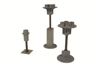 FRP grid support fastener